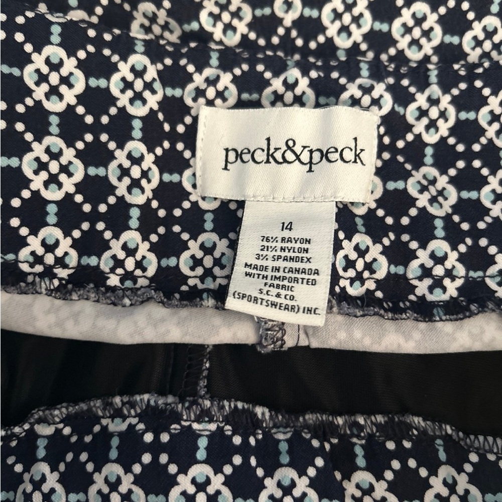 Peck & Peck Cambridge Jacquard pants size 14‎ pull on - Picture 3 of 3